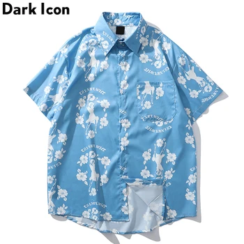 

Drak Icon Full Flower Hawaiian Shirt Men Fashion Street Men's Shirts 2020 Summer Casual Retro Shirts Male
