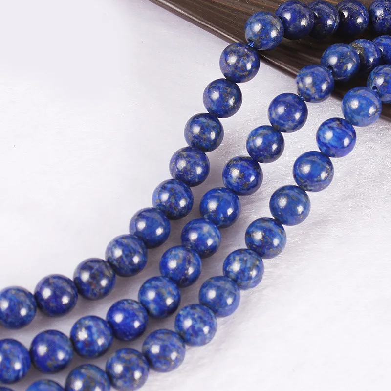 

Afghan natural lapis lazuli loose bead semi-finished round bead bracelet