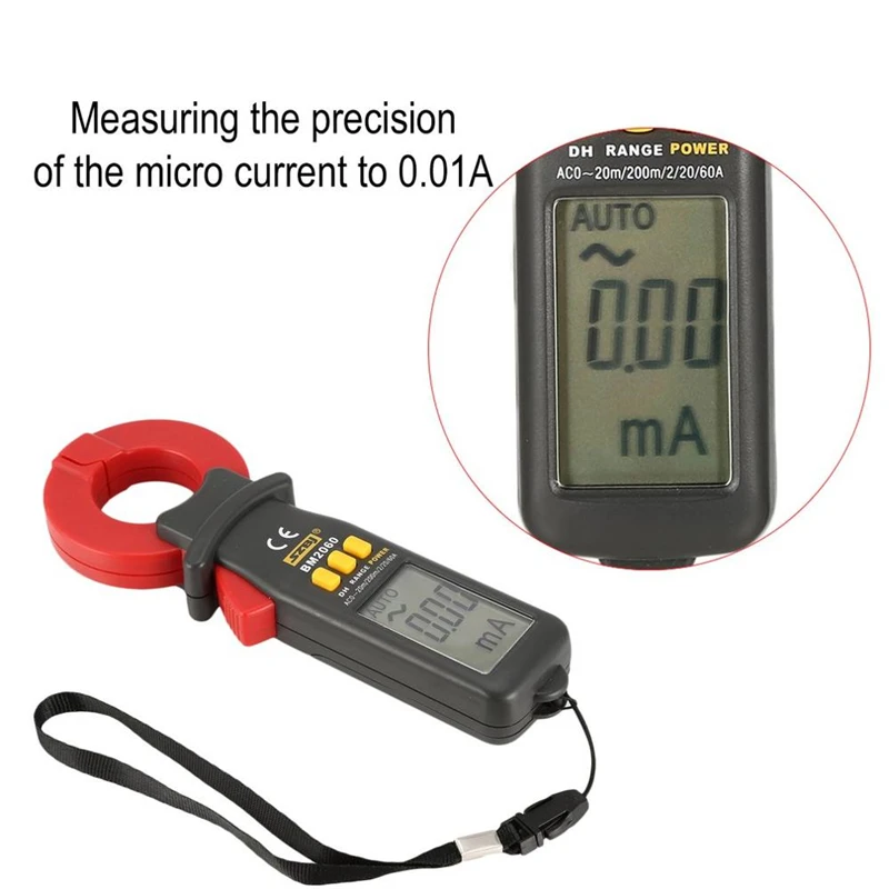 SZBJ BM2060 Professional Leakage Current Test Digital Clamp Meter 20mA~60A Leakage Detection precision current 0.01A Auto Range