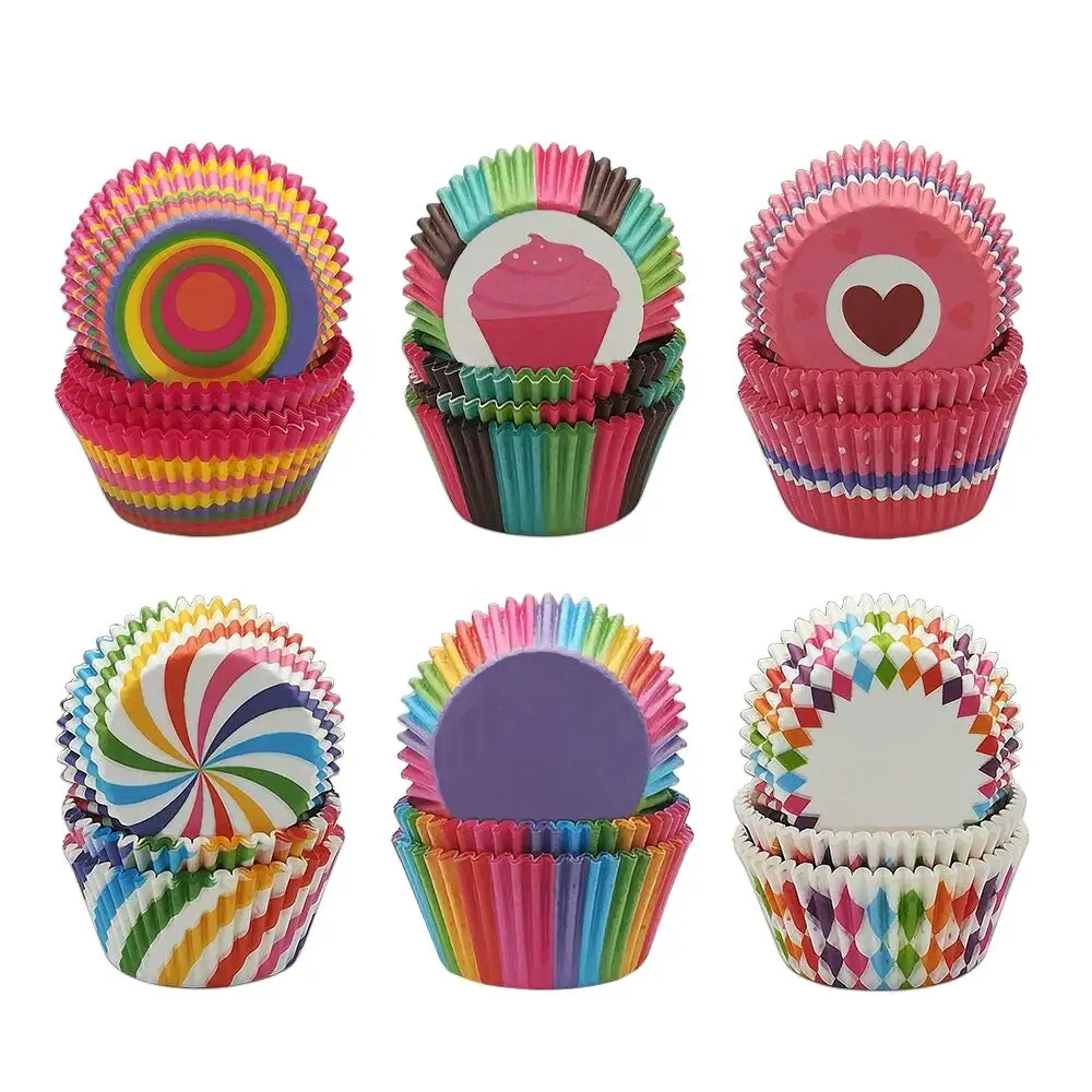 RAYNAG 50 Pieces Paper Muffin Cake Baking Cups Square Cupcake Liners Holder Cases RAYNAG 50 Pieces Paper Muffin Cake Baking Cups Square Cupcake Liners Holder Cases