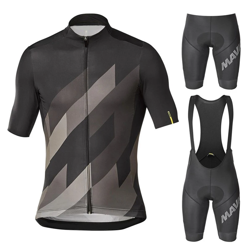 MAVIC-Maillot de ciclismo para hombre conjunto de manga corta, pantalones cortos con pechera 19D, ropa de bicicleta, ropa deportiva, novedad de 2021