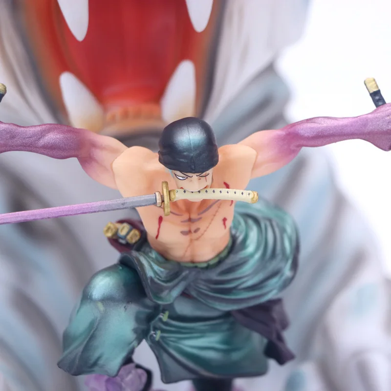 Одна деталь GK белый тигр Roronoa Zoro Gokutora Охота 10th ограниченная версия сцены Статуэтка из ПВХ фигурка модель игрушки X3534