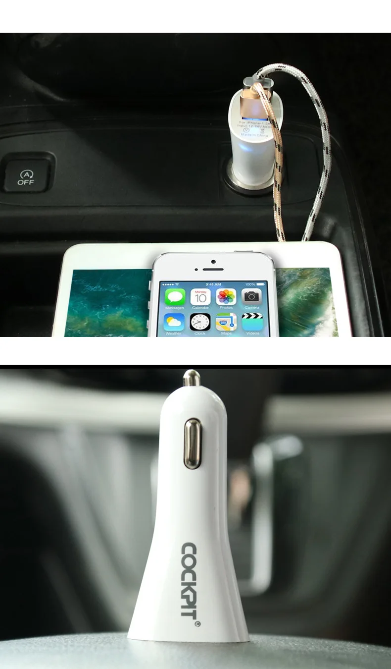 Автомобильное зарядное устройство 3,6 a с двумя usb-портами, автомобильное зарядное устройство с двумя портами USB, автомобильное зарядное устройство для телефона, R-1953