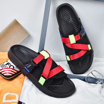 

Summer Women Slippers Slide Sandals Beach Slides Lightweight Eva Non-slip Thick Soled Women Men Couple Casual Outdoor Home Shoes