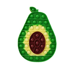 Mini juguete sensorial con forma de aguacate para niños, juguete inquieto reductor de estrés para adultos, juego de burbujas de empuje, juego de regalo