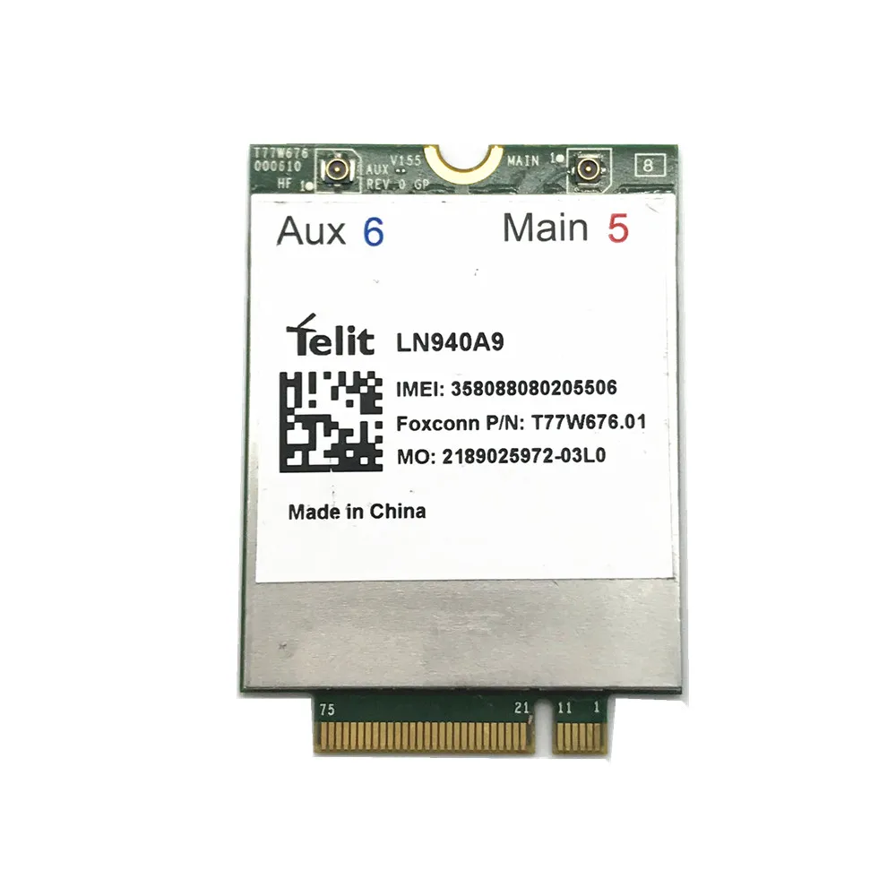 Для модемной карты telite LN940 LN940A9 T77W676 LTE Cat 9 M.2/NGFF 450 Мбит/с 4G WWAN LTE - Цвет: LN940A9