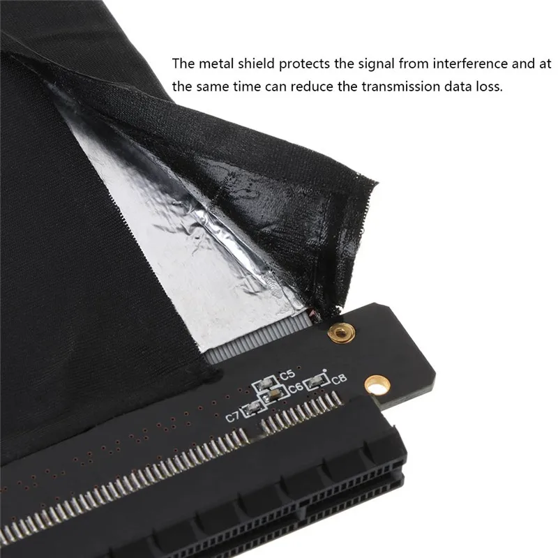 5/10/30/40/50cm High Speed PC Graphics Cards PCI Express 3.0 16x Flexible Cable Riser Card Extension Port Adapter for GPU