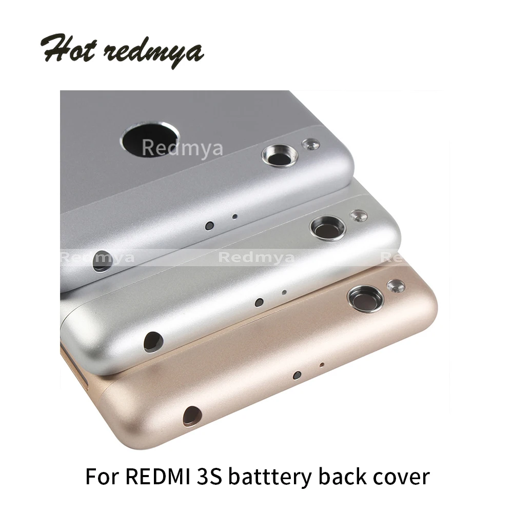 Полный корпус для Xiaomi Redmi 3S задняя крышка металлическая крышка батарейного отсека задняя крышка чехол Замена запчастей