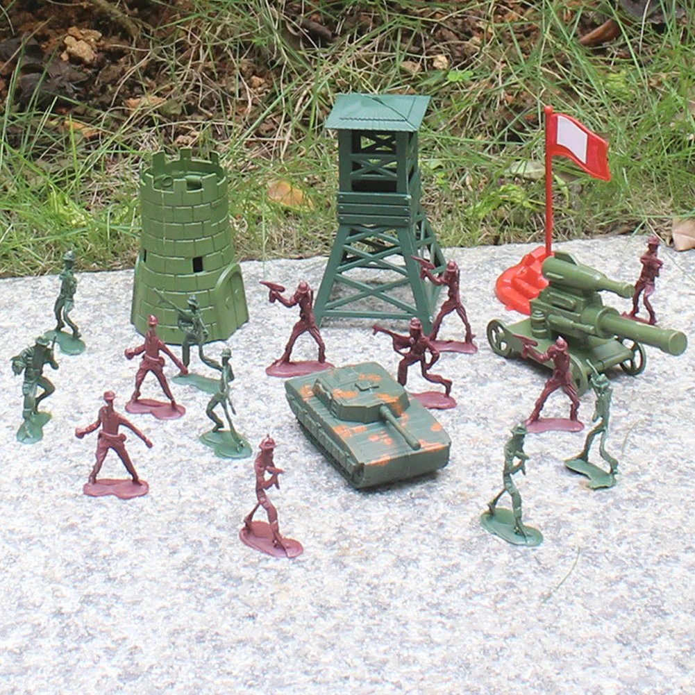  500pcs Military Model Set Kids Toy Accessories Game Army Kit Soldier Figures Playing Birthday Gift 