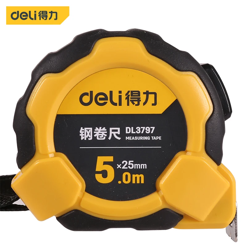 

Deli Rubber Plastic Steel Tape Measure Tape Measure Precision Durable Measuring Ruler Tape Precise Retractable Flexible
