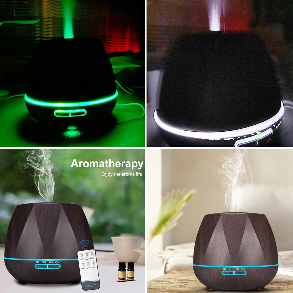 7 Colors Changing Led Light Remote Control Air Humidifier Aroma Essential Oil Diffuser for Home Yoga Office Spa Aroma Diffuser