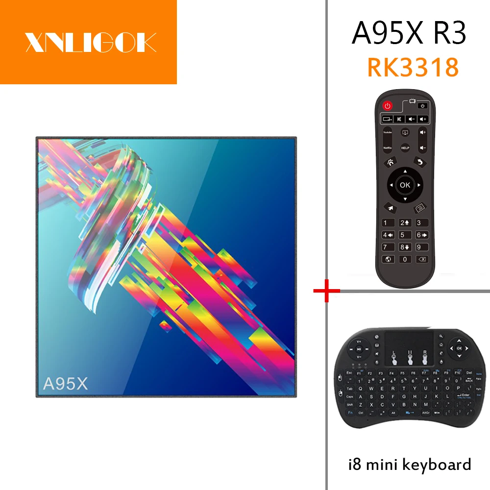 

Android 9.0 OS A95X R3 New RK3318 TV Box 2.4G/5G Wifi BT4.0 4GB 64GB Netflix Youtube Android TV Box