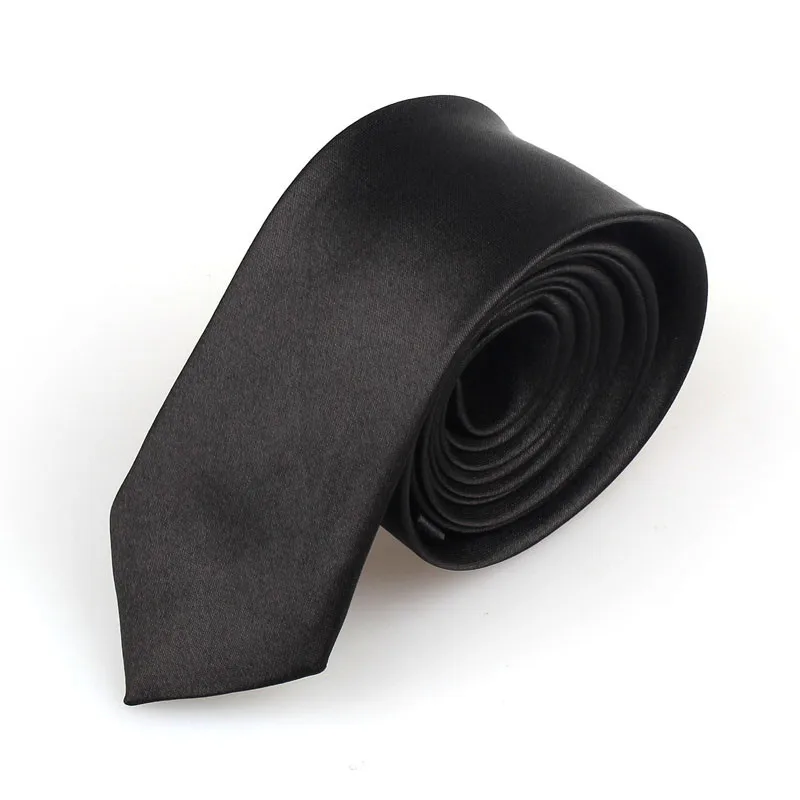 Спальное место# P501 Новая мода Повседневное тонкие однотонные мужские солидные тонкие прямые шеи спортивные солнцезащитныt очки для мужчин галстук-бабочка галстук gravata с бесплатной доставкой - Цвет: Black