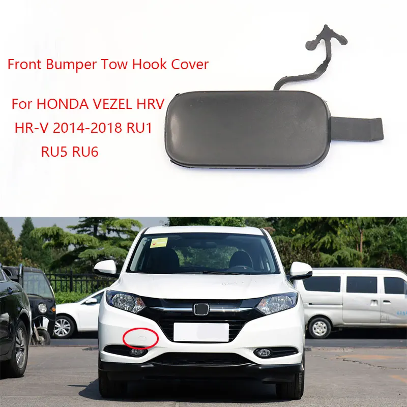 Front Bumper Towing Hauling Tow Hook Cover Cap For Honda Vezel Hrv Hrv