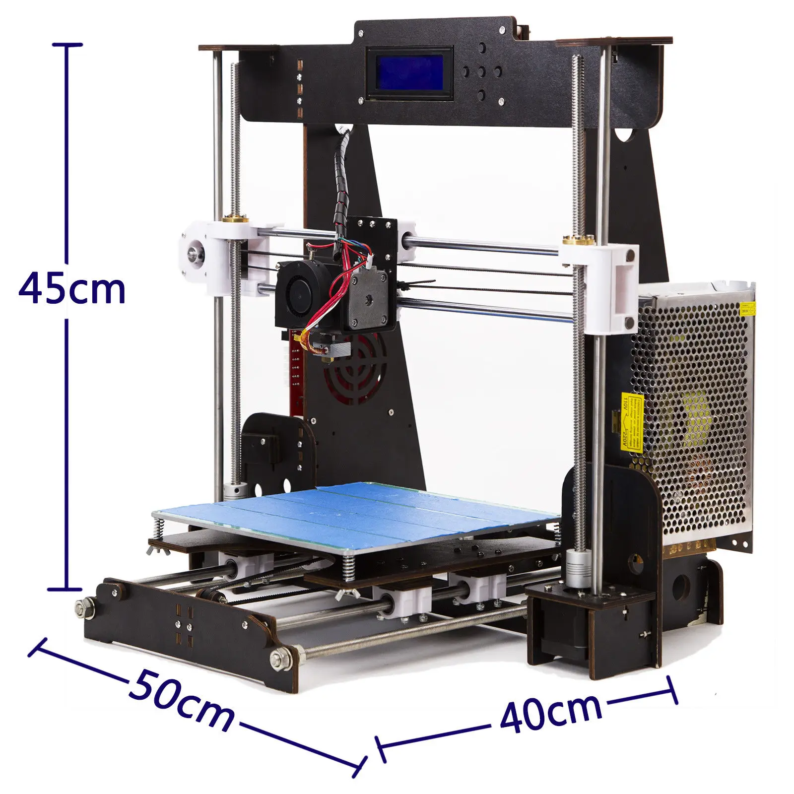 Экструдер Prusa i3 Reprap MK8 для 3D принтера с ЖК контроллером и нагревателем