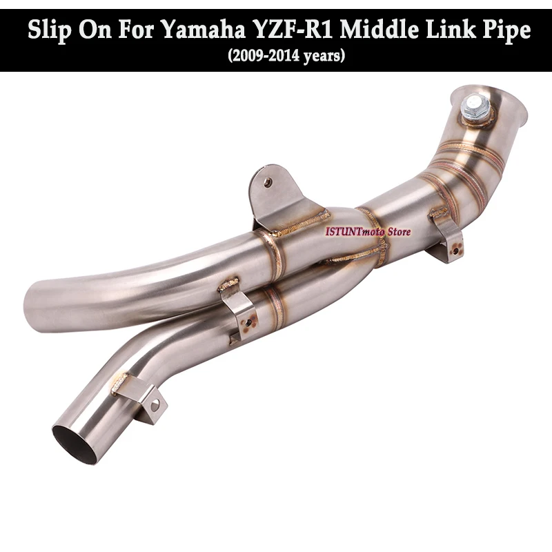 

Slip On For Yamaha R1 YZF-R1 2009 2010 2011 2012 2013 2014 Motorcycle Exhaust Muffler Escape Modified moto Middle Link Pipe Tube
