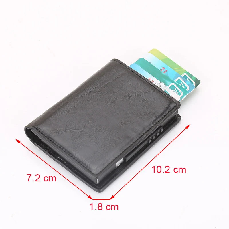 Customizable Slim Leather & Metal Pop-Up Wallet