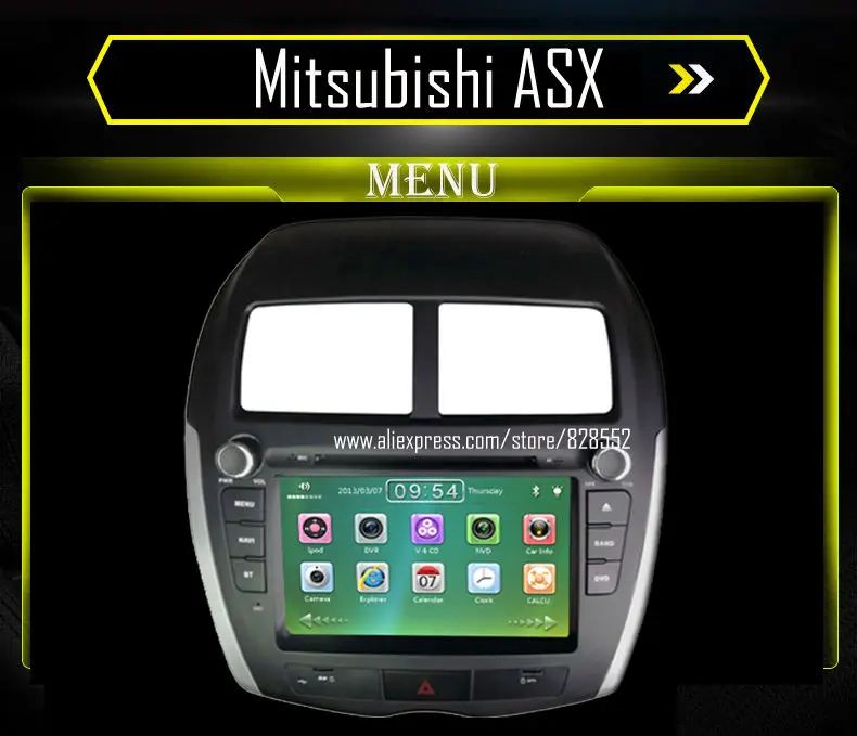 

Factory Price! With DVD drive Car Dvd Gps Radio For Mitsubishi ASX Audio Radio With Gps Navigation Player Bluetooth IPOD bt