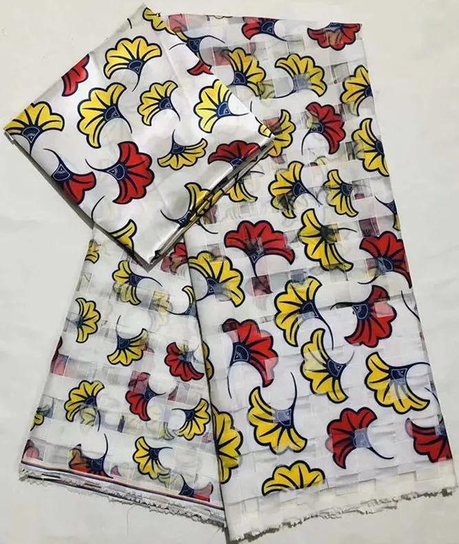 Органза ткань чистый шелк ткань африканская ткань Анкара Африканский шелк воск ткань 2+ 4 ярды органза лента шелк для свадьбы LJ-G1