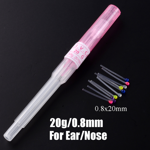 Steel Sterilised Piercing Needles IV Catheter Needles With Piercing Body Jewelry Kit Tattoo Tool Piercing Supplies Kit