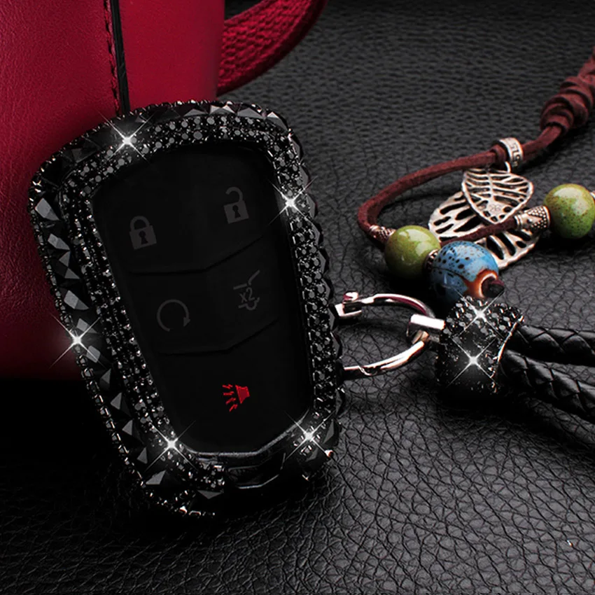 Luxury Diamond Jewelry Decoration Car Key Case Cover for Cadillac ATS