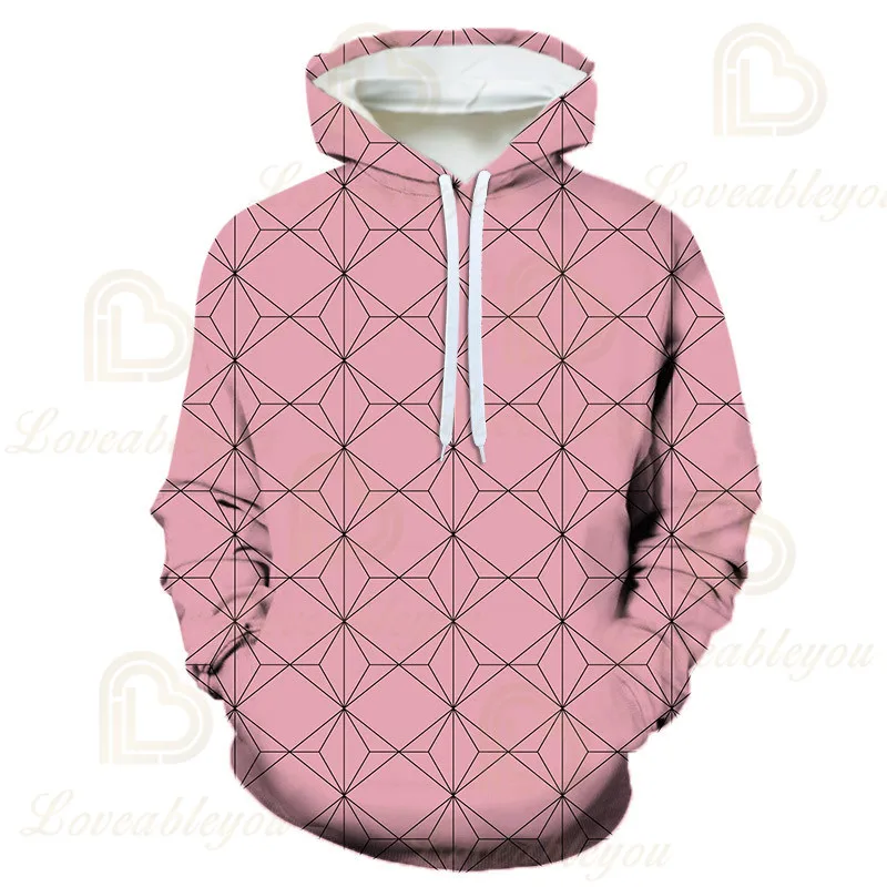 

Anime Demon Slayer Hoodies Men Women Sweatshirts Demon Slayer Kamado Nezuko Hoodie Mens Hoody Boy/Girls Casual Hip Hop Coats