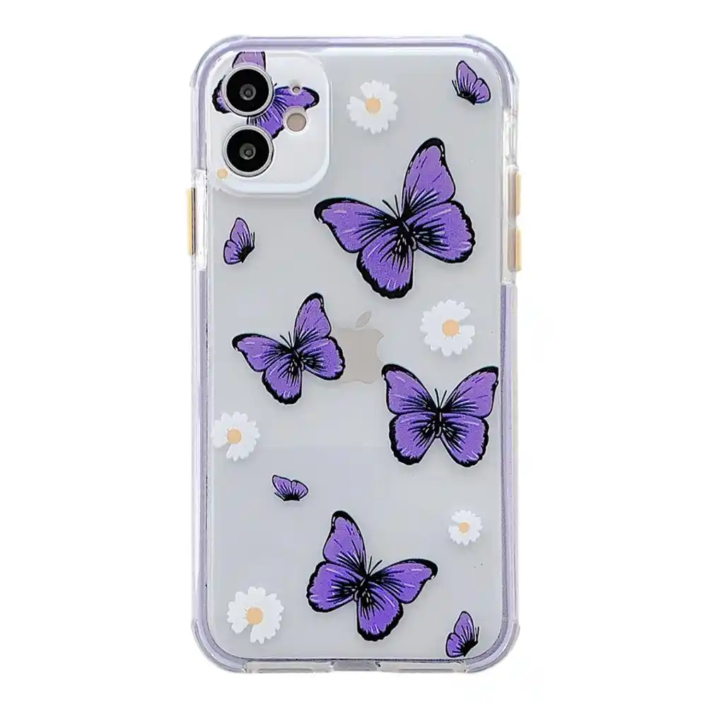 Cute Purple Butterfly Phone Case For Iphone 11 Case Summer Daisy Clear Silicone For Iphone 11 Pro Max 7 8 Plus Se2 Cover Coque Phone Case Covers Aliexpress