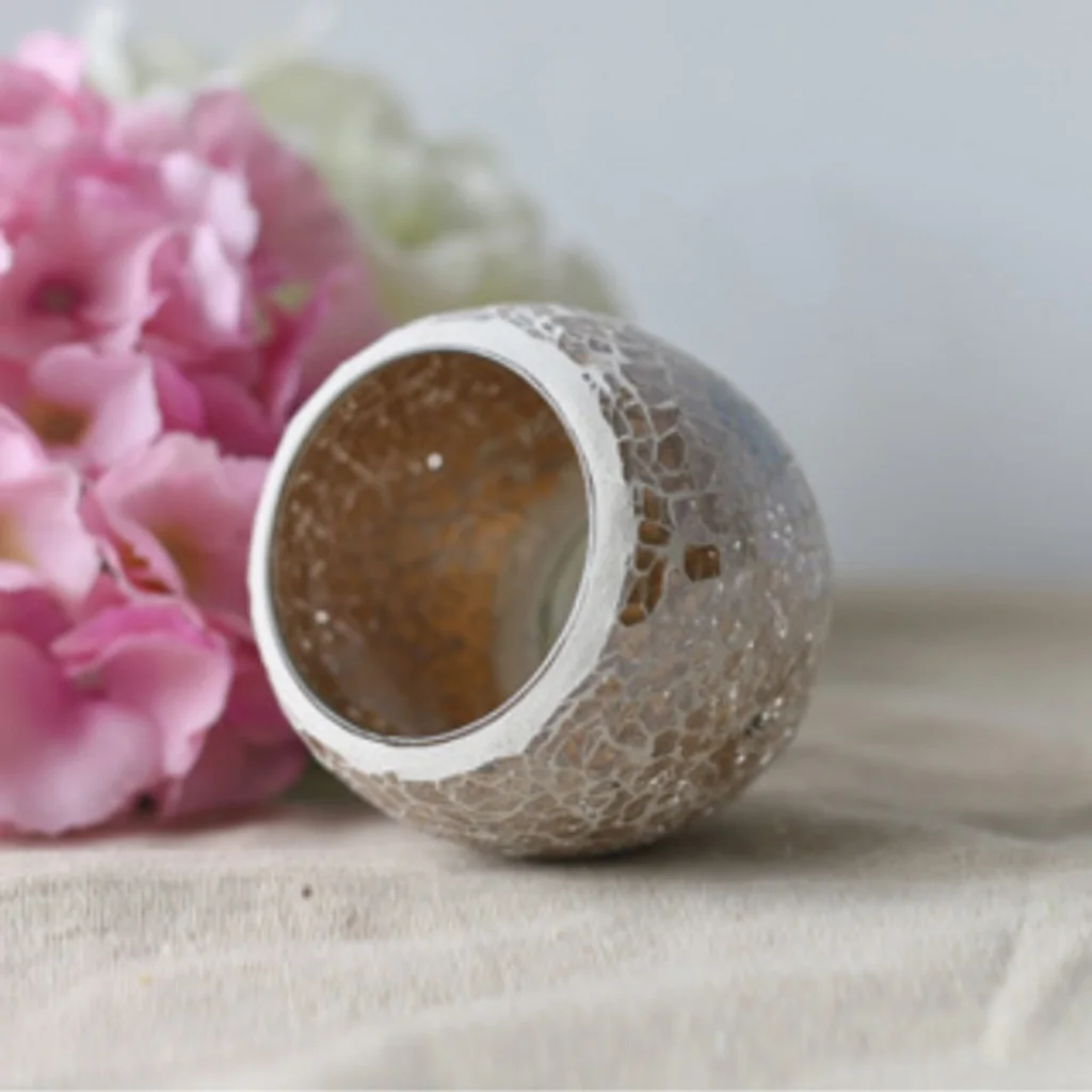 Assorted Colorful Mosaic Glass Candle Holder Bowl Tealight Votive Holder for Wedding Party Home Decor Birthday-Good Blessing