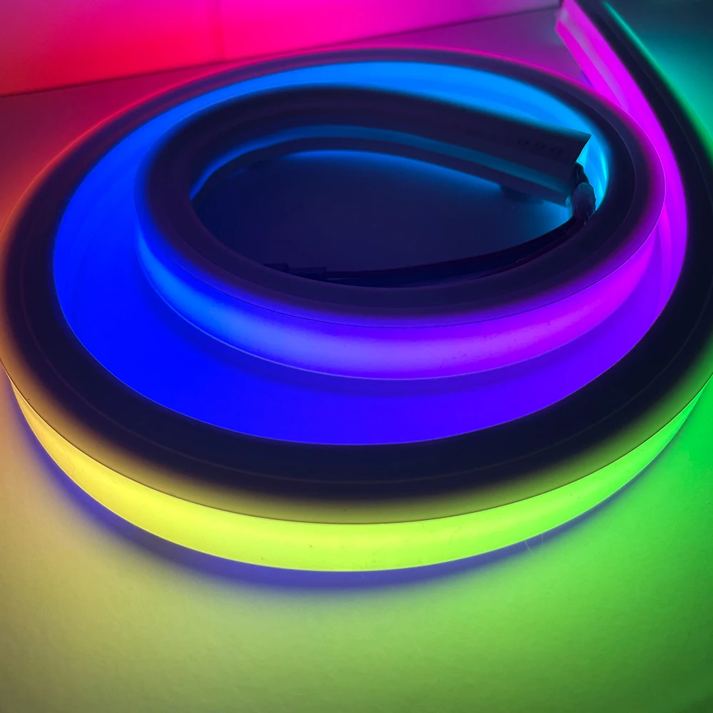 DC5V/12V WS2812B WS2813 WS2815 SK9822 RGB Smart independent Addressable Pixels Silica Gel Rope Tube Led Neon Lighting Strip |