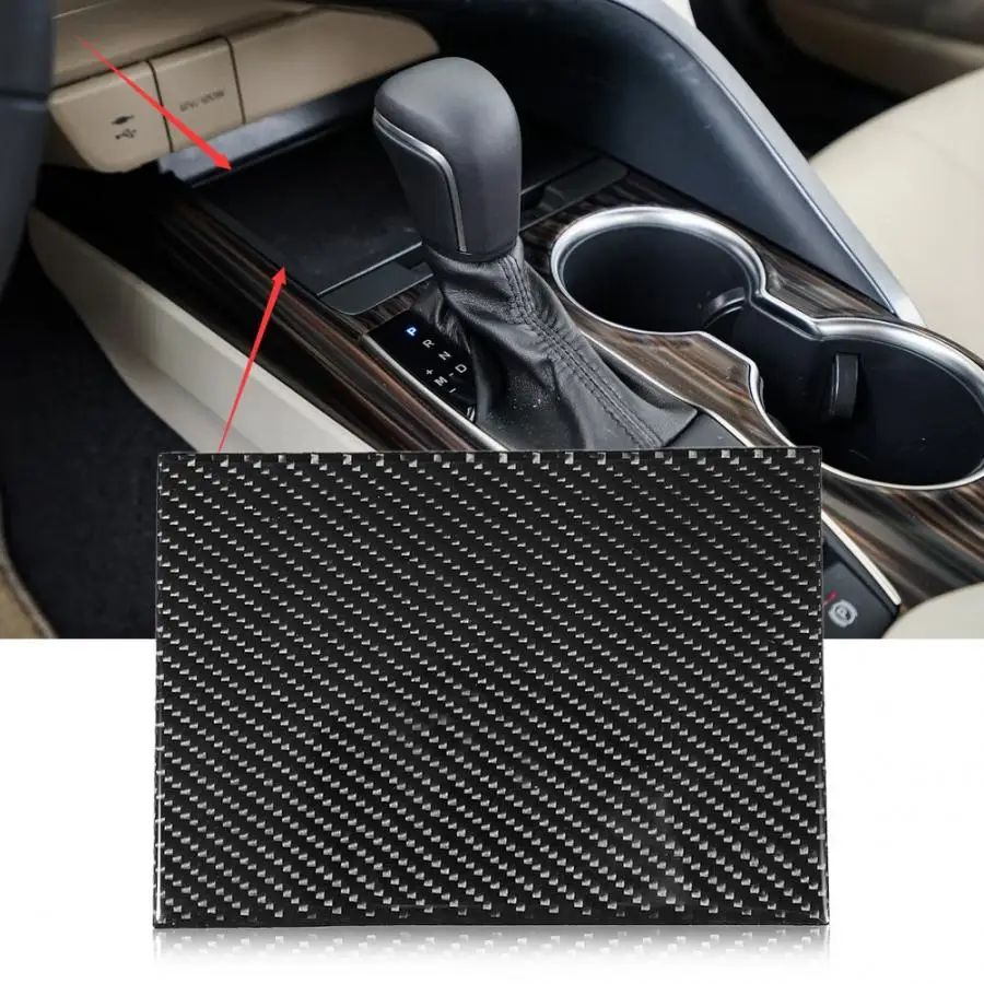 

Carbon Fiber Car Decoration Storage Box Cover Sticker Trim Fits For Toyota Camry 2018-2019 Carbon Fiber Interior Car styling