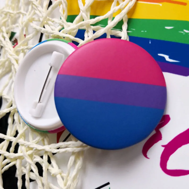 Транссексуал Прайд Радуга, гей интерсексуал Asexual Прайд нагрудные булавки любовь это Би пансексуал булавки панромантик оловянный значок - Цвет: B