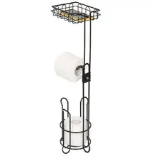 

Bathroom Storage Organizer Iron Wire Shelf Toilet Roll Paper Holder Rack Cosmetic Makeup Basket Metal Shelves Tissue Holder HWC