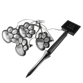 

LED Solar Power Paw Animal Prints Lights Garden Outdoor Lamp Path Landscape Landscape Waterproof Light Warm White
