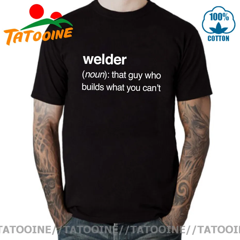 Новая летняя футболка с забавным принтом сварщика Camiseta Hombre хлопковая Футболка