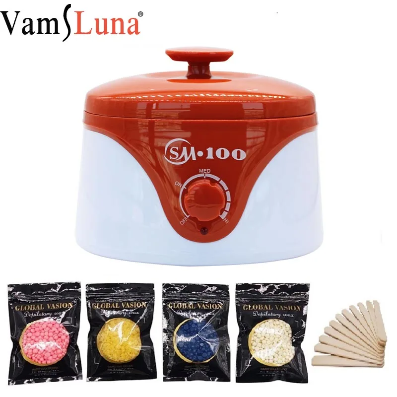 Paraffin Wax Heater 500ml Feet Mini SPA Hand Wax Warmer Epilator 100W Rechargeable Machine Body Depilatory Hair Removal Tool