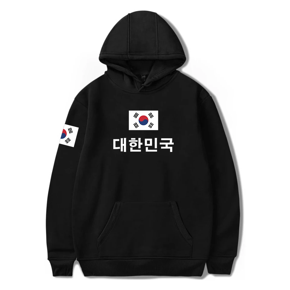 Модный южнокорейский свитер с принтом национального флага, пуловер, худи, Harajuku, хип-хоп, одежда с флагом в Корейском стиле
