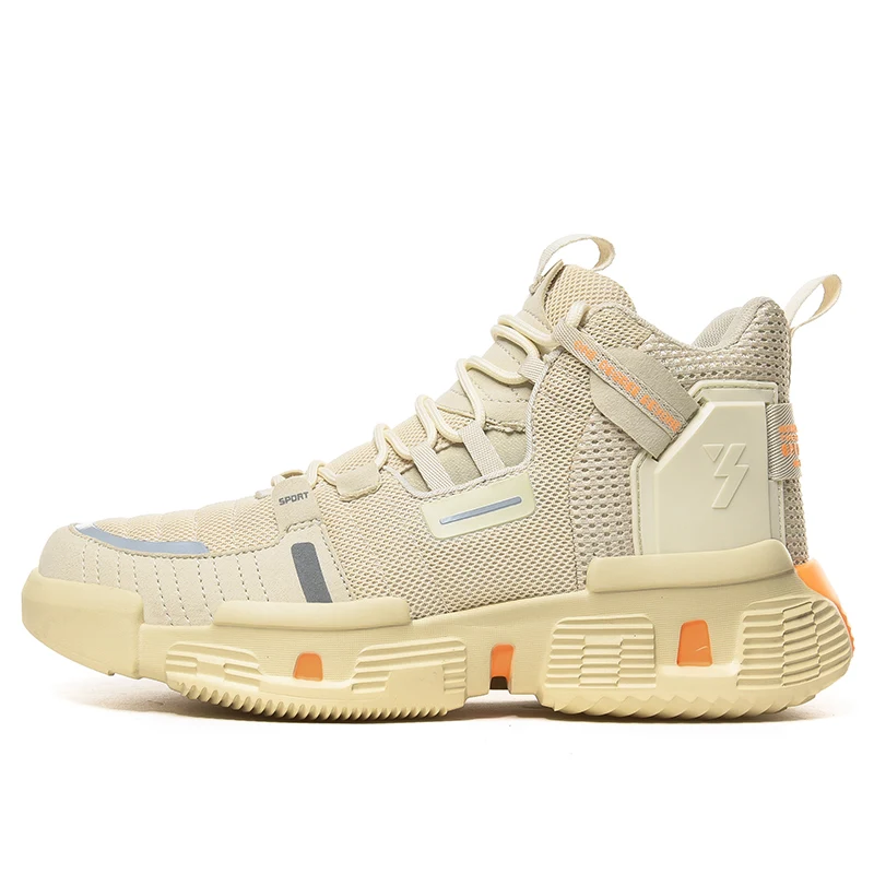 Men's walking shoes outdoor high-top casual thick bottom sneakers Korean fashion simple wild student tide shoes