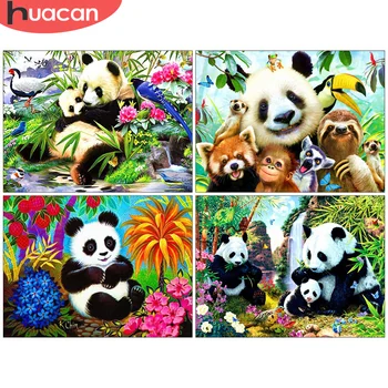 

HUACAN Full Square Diamond Painting Panda 5D DIY Diamond Embroidery New Arrival Animal Home Decoration Art