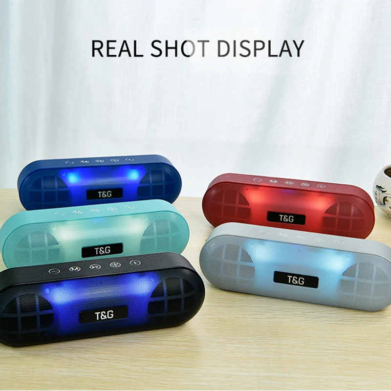 TG светодиодный Bluetooth металлический динамик открытый портативный супер бас