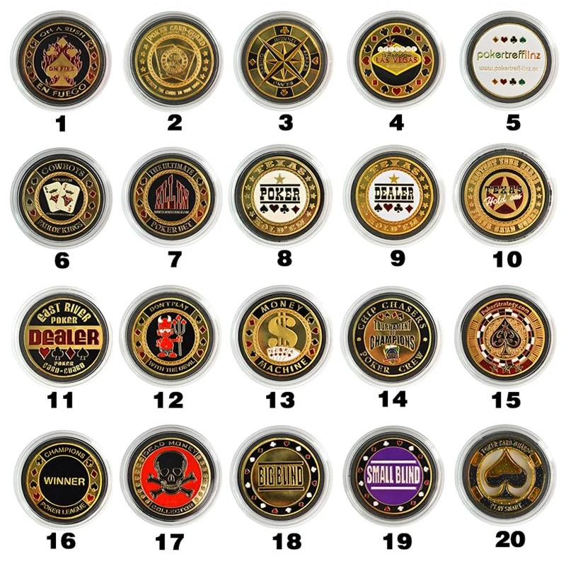 Metal Poker Card Guard Protector Porker Stars Cards Metal Souvenir