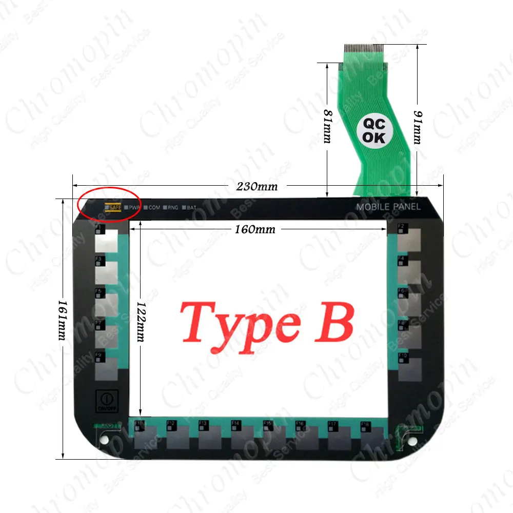Сенсорный экран для 6AV6645-0FE01-0AX1 6AV6 645-0FE01-0AX1 6AV6645-0GB01-0AX0 6AV6 645-0GB01-0AX0 Мобильная панель 277 В красный горошек с выключателем