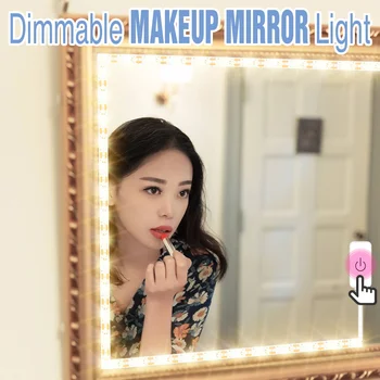 

CanLing Makeup Vanity Light LED Hollywood Dressing Table Lamp Kit USB 5V Adjustment Brightness Bathroom Makeup Mirror Wall Light