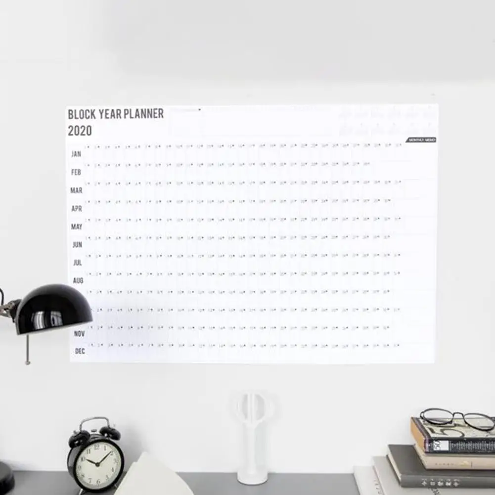 Год планировщик ежедневник еженедельник ежемесячный записывающий настенный бумажный календарь 365 дней для офиса школы товары для дома