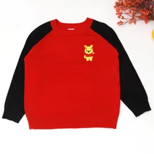 Одежда для детей Коллекция года, осенне-зимний детский свитер эксклюзивный Модный Цветной шелковый хлопковый свитер для мальчиков и девочек