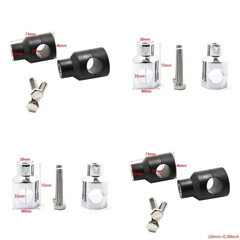 

Universal Black Chrome Motorcycle HandleBar Risers 7/8'' 22mm or 1" 25mm for Honda Suzuki Yamaha Kawasaki harley