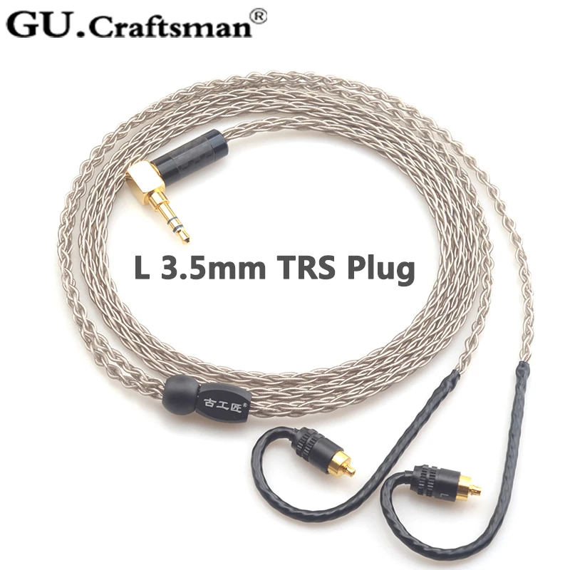 GUcraftsman 8-ядерный Серебро для SONY IER-M7 IER-M9 IER-Z1R наушники 2,5 мм 4,4 сбалансированный обновления кабель