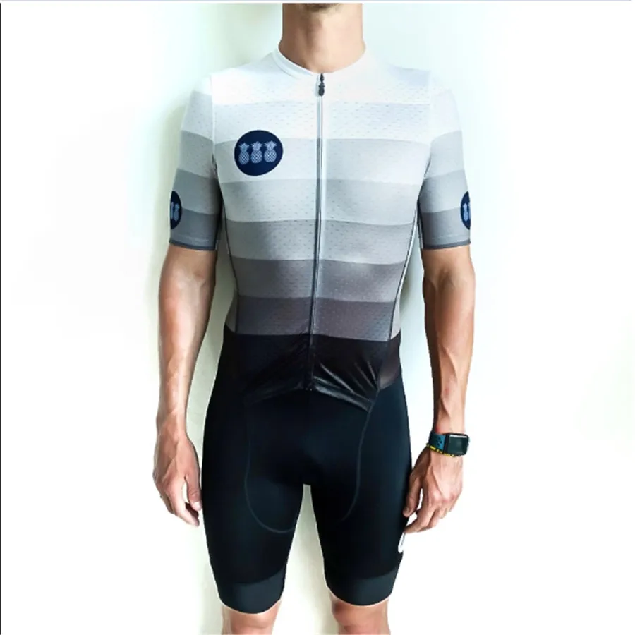 1 Trespinas Велоспорт Джерси набор короткий рукав Skinsuit мужские Триатлон велосипед дорожный Спорт Одежда бег костюм, лыжный костюм, купальник - Color: 1