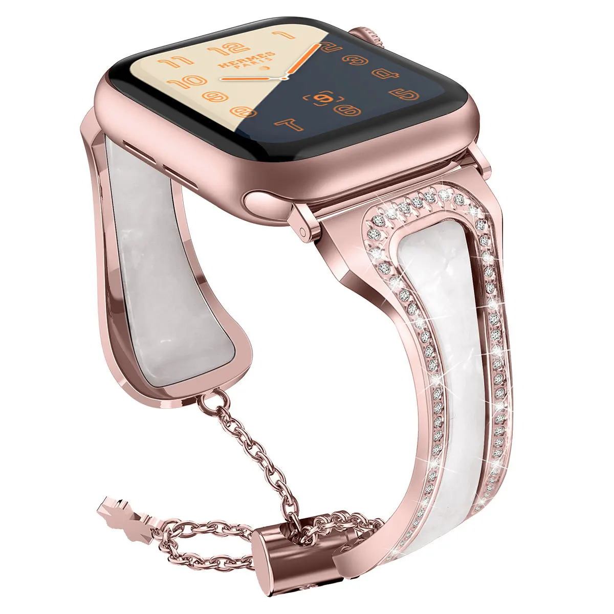 Алмазный ремешок для часов apple watch 38 мм 40 мм 44 мм iWatch 42 мм женский ремешок из нержавеющей стали apple watch Series 5 4 3 2