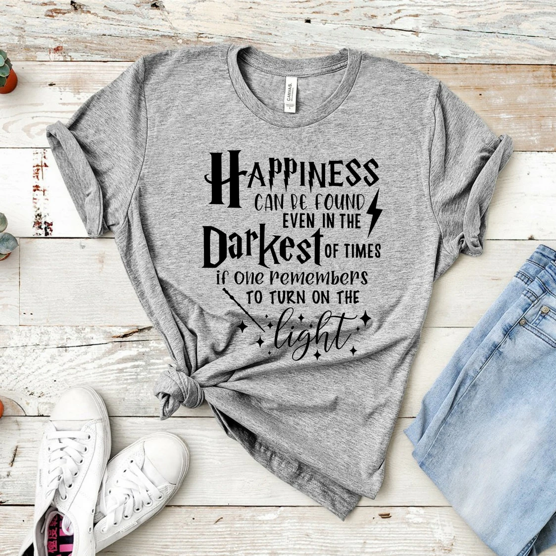 Happiness Can Be Found In The  Darkest of Times T-shirt HP Inspired Shirt Dumbledore Quote Wizard Tee Magic School Tops 6