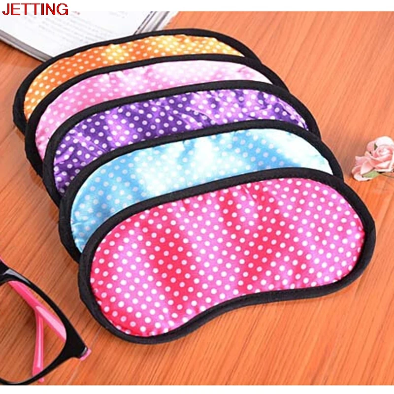 JETTING Small Dot Sleeping Eye Mask Anti Snoring Blindfold Travel Sleeping Eye Shade Cotton Unisex Funny Cover 2.3x10.5cm Blinde